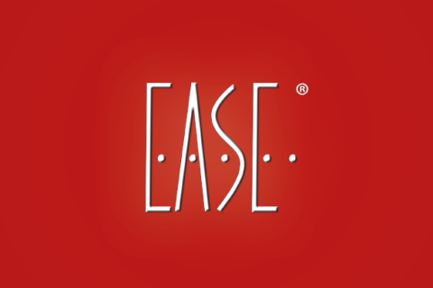 EASE logo on red gradient background