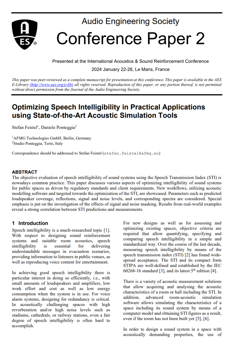 Optimizing Speech Intelligibility in Practical Applications using State-of-the-Art Acoustic Simulation Tools