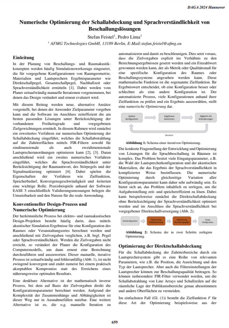 DAGA Paper: Numerical optimization of sound coverage and speech intelligibility of sound reinforcement solutions