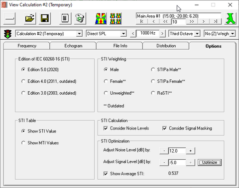 STI Settings and Optimizer in EASE 5